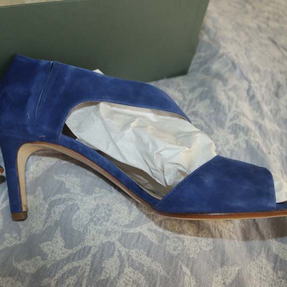 Hobbs Lexi Suede Sandals Blue US 10 - Picture 6 of 10